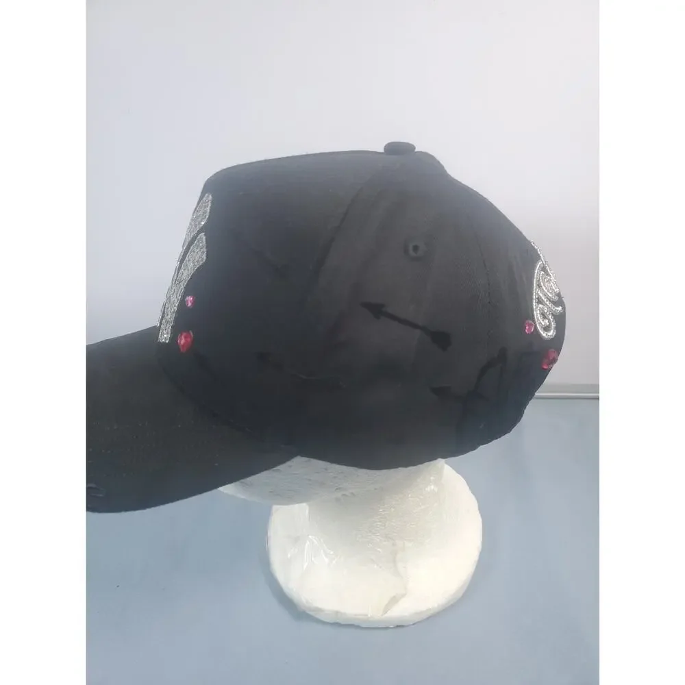 31 Hats Thirty One NY Lovestruck Snapback Hat Black Valentine Sweethearts New